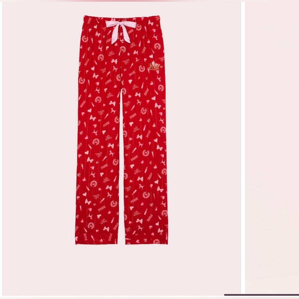 PINK Victoria's Secret Red Pajama Pants